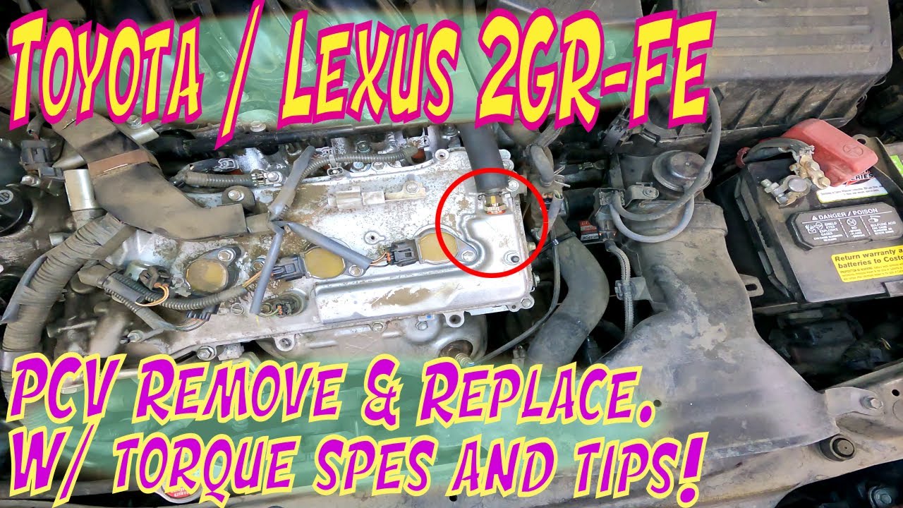 ⫷ Toyota / Lexus 3.5l 2GR-FE, замена клапана PCV с моментом затяжки и советами! ⫸