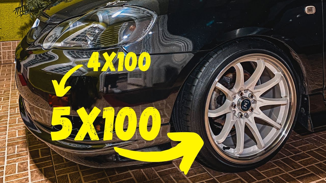 COMO MUDAR A FURAÇÃO DA RODA DO COROLLA DE 4X100 P/ 5X100. MUITO FÁCIL!!!!!