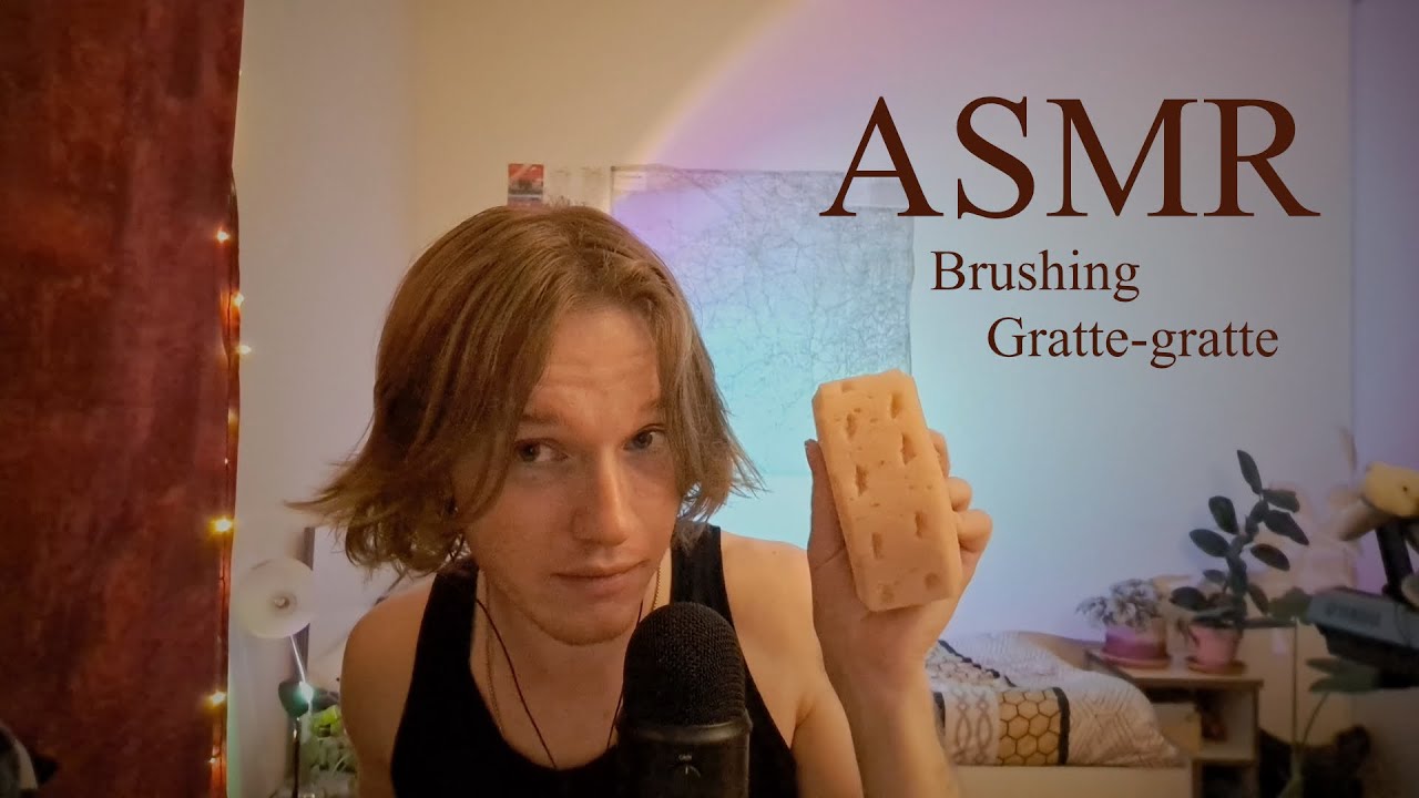 ASMR | Brushing, Scratching, Chuchotement (+ multi-languages enfin j'essaye)