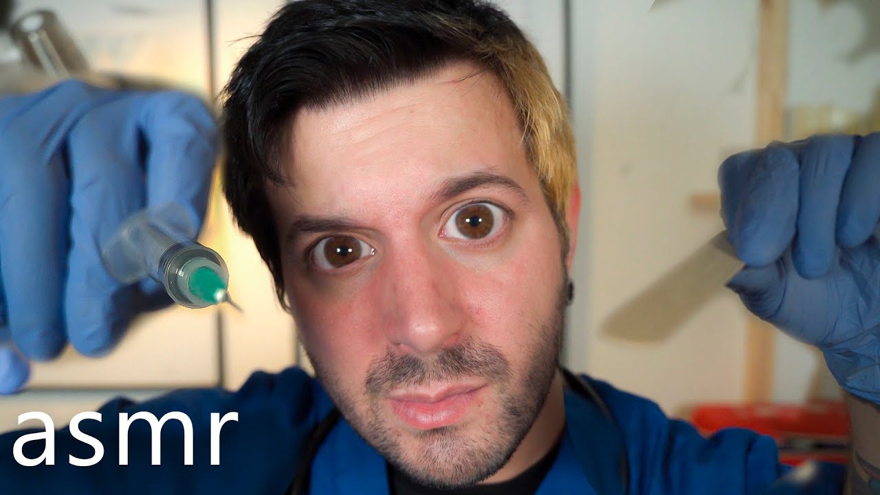 [asmr] Nervios Craneales PERO TODO ESTA MAL ( Test auditivo, Test de la vista, tacto, )
