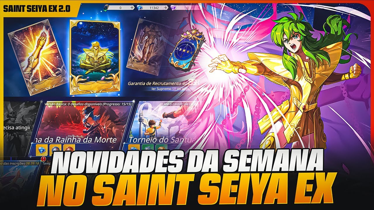 🌟🔱 NOVIDADES DA SEMANA NO SAINT SEIYA EX - SHUN DE VIRGEM, BANNER DE CARTAS E DESPERTAR RELÍQUIAS 🔱🌟