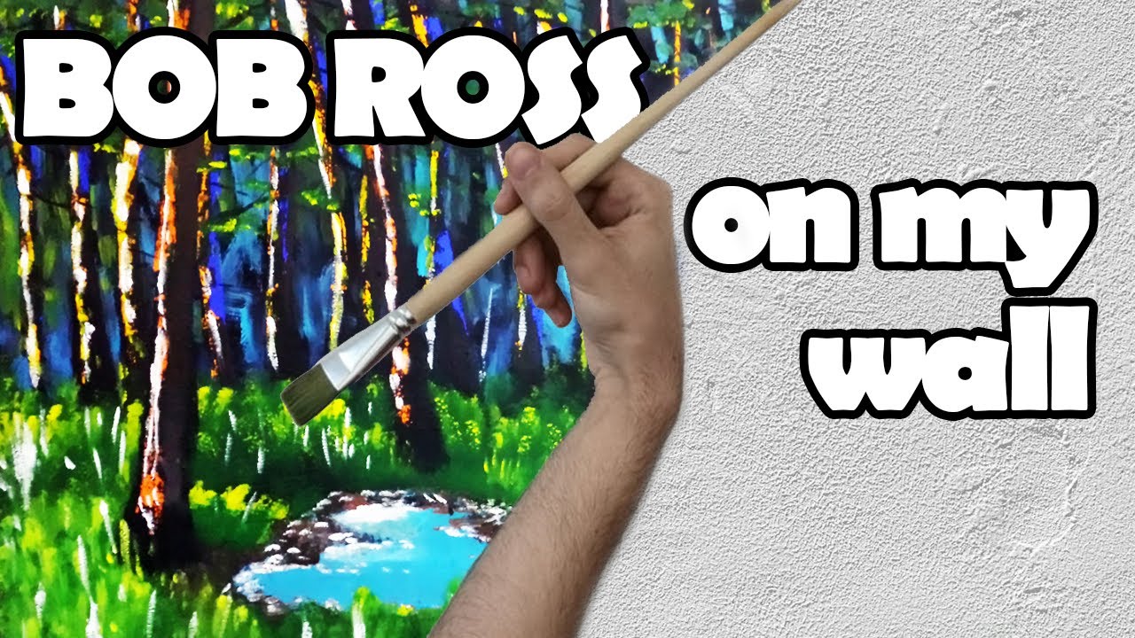 Following a Bob Ross tutorial on my Wall
