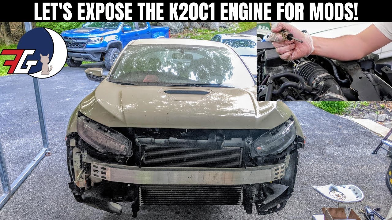 Taking Apart My Civic Type R (FK8) Part 2! Intake Box and Front Support Beam removal