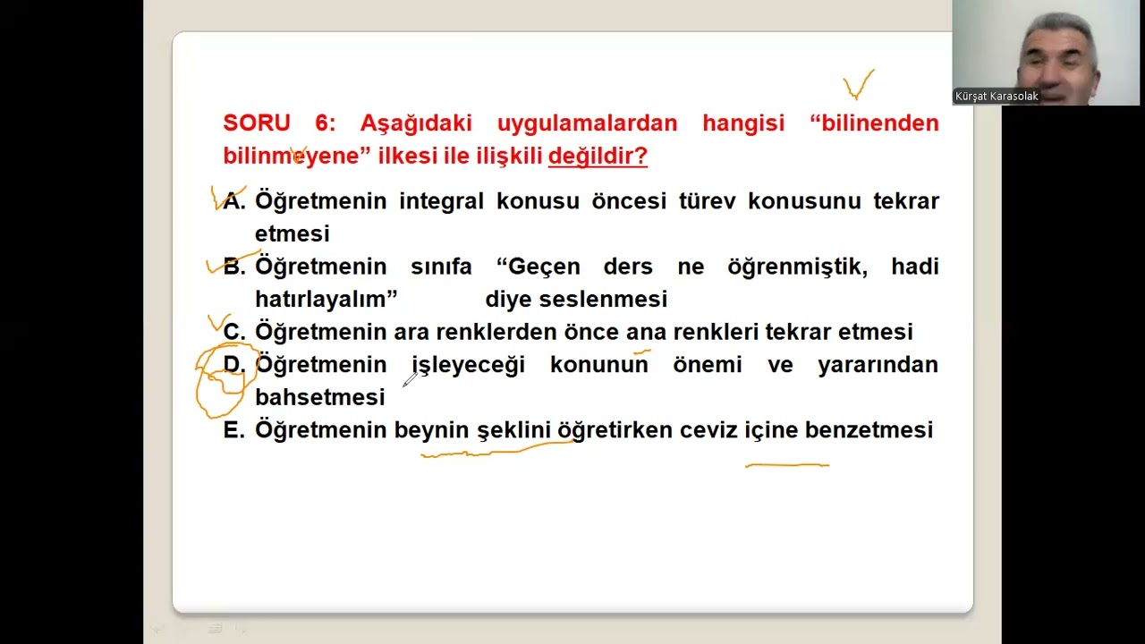 ÖYT- DENEME 1: Öğretim İlkeleri