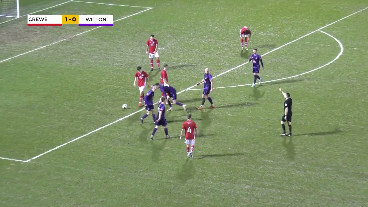 Crewe Alex v Witton Albion 10 Jan 2023. Cheshire Senior Cup 2nd Round