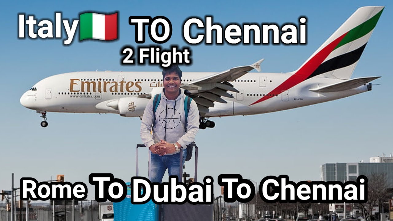 italy to chennai flight travel | italy to chennai | Emirates flight | tamil flight video