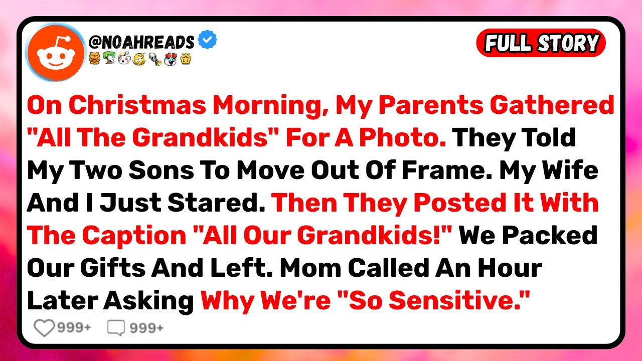 My Parents Removed My Sons From The Christmas 'Grandkids' Photo. Then Asked Why We Left...