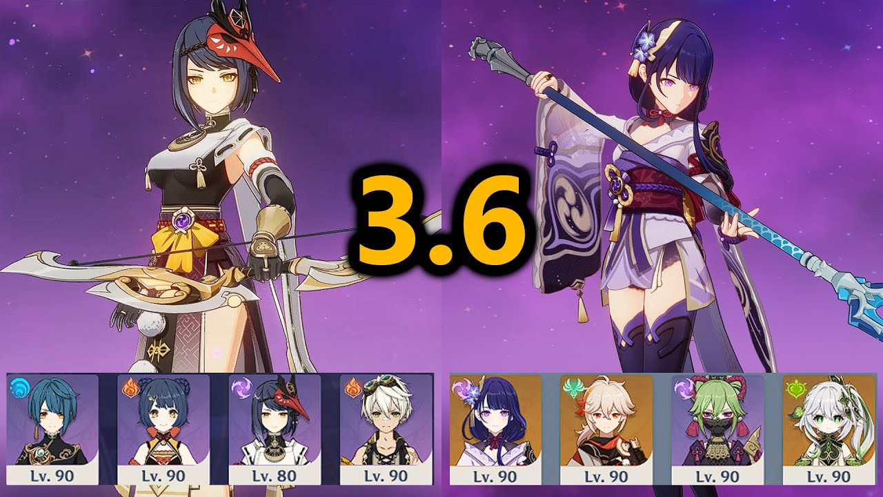 Spiral Abyss 3.6 Raiden Shogun Kujou Sara