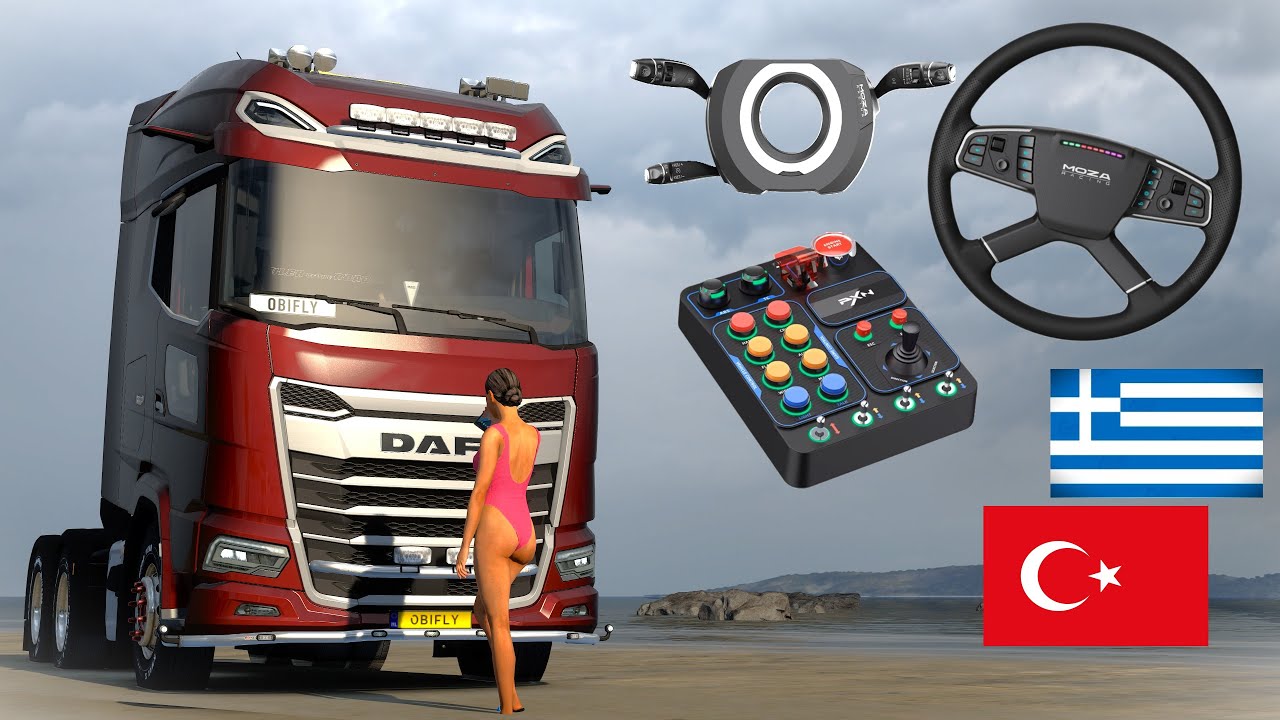 Realistic Driving From Greece to Turkey | ETS2 | Moza TSW Stalk PXN CB1