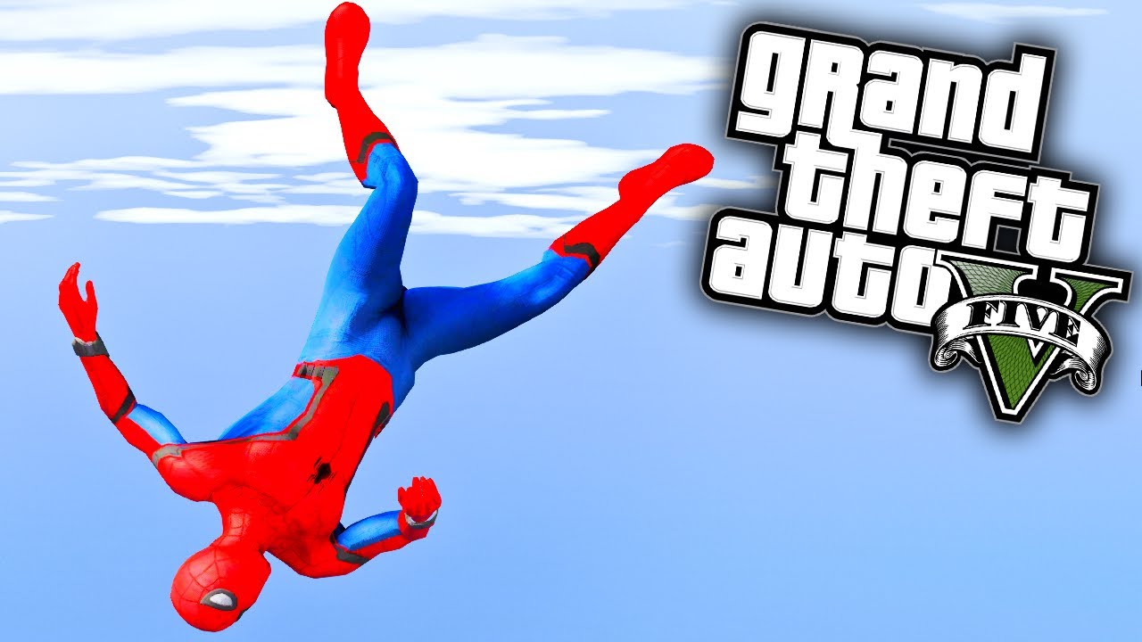 GTA 5 SUCK JUMP RAGDOLL SPIDERMAN #1 Euphoria Physics