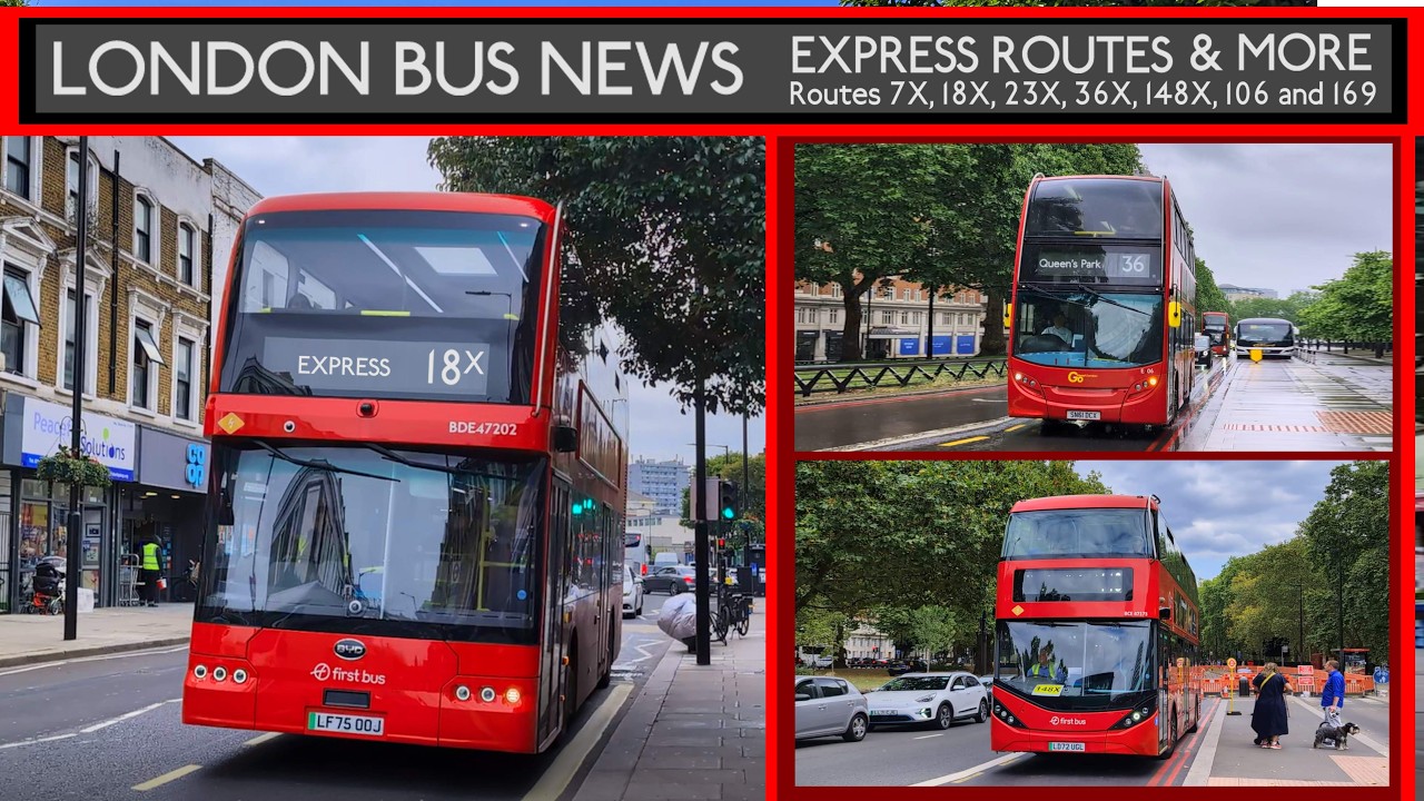 Five Special Express Routes, First 76 Plate BD11 - LONDON BUS NEWS: Routes 7X, 18X, 23X, 36X, 148X
