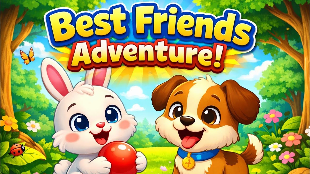Bunny & Puppy Friendship Story 🐰🐶 | Kids Cartoon Learning Video | Fun Short Animation