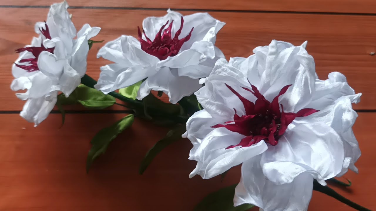 DIY || Bunga Peony || Tutorial Membuat Bunga Dari Pita Satin
