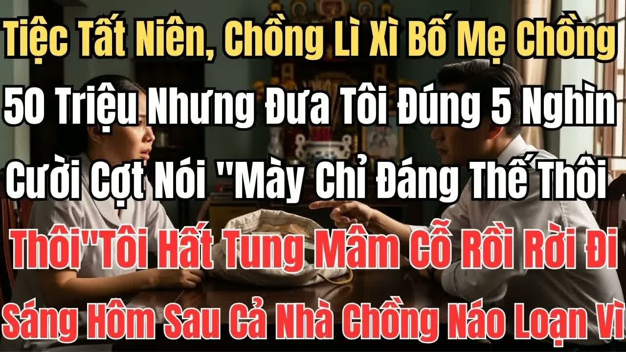 Đêm giao thừa, chỉ vì một lỗi nhỏ tôi bị mắng mỏ giữa nhà, nhưng câu nói sau đó khiến cả gia đình ch