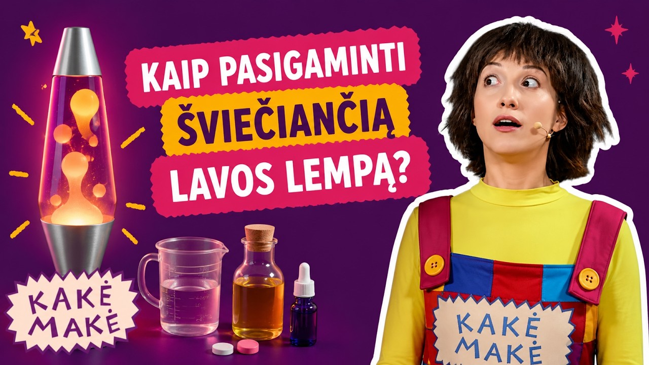 Kaip pasigaminti šviečiančią lavos lempą? Ką pasakė Kakė Makė?
