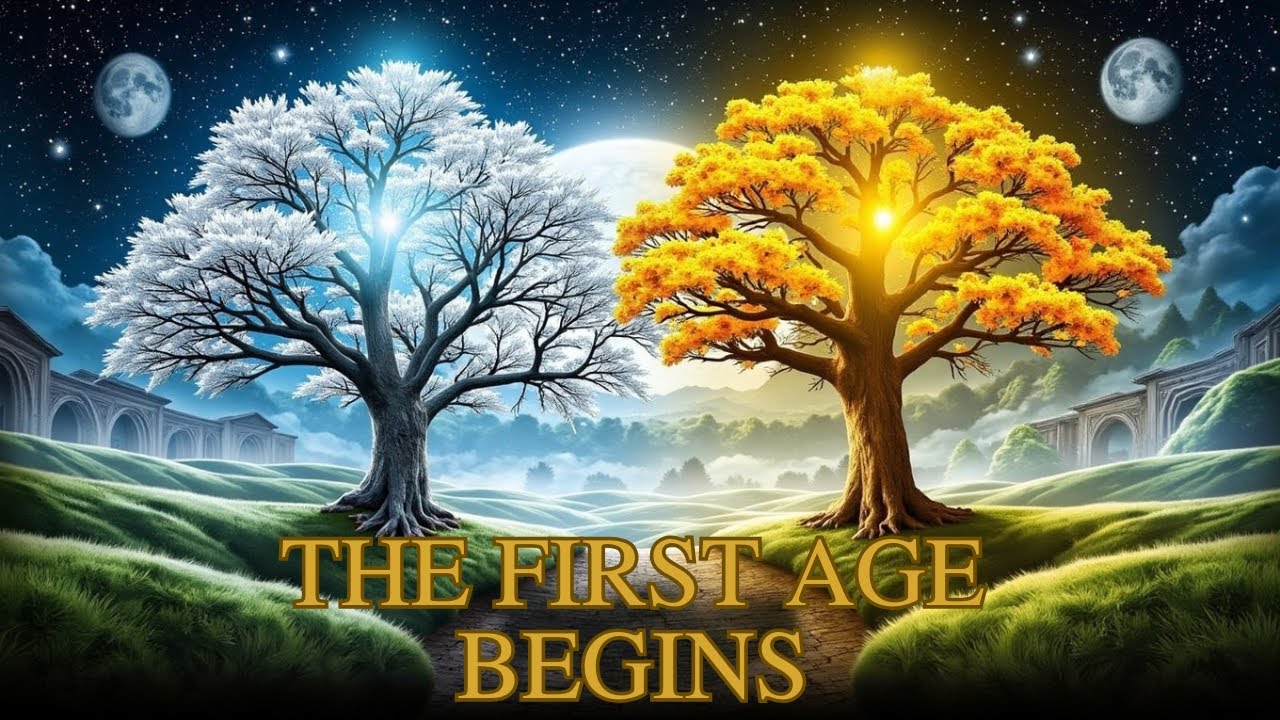 The First Age Begins 🌙 Middle-earth ASMR Sleep Story + Fireplace & Rainfall Ambience