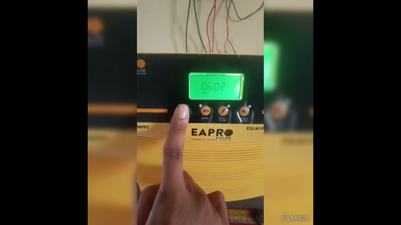 Eapro Solar inverter Time setting MMPT Pcu #solar #solarenergy #mppt #mpptchargecontroller