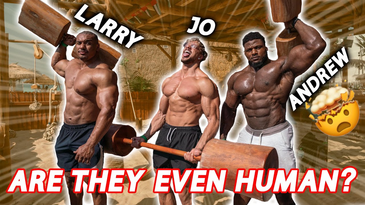 MONSTER Beach Workout/Jungle Gym ft Larry Wheels, Joesthetics & Andrew Jacked