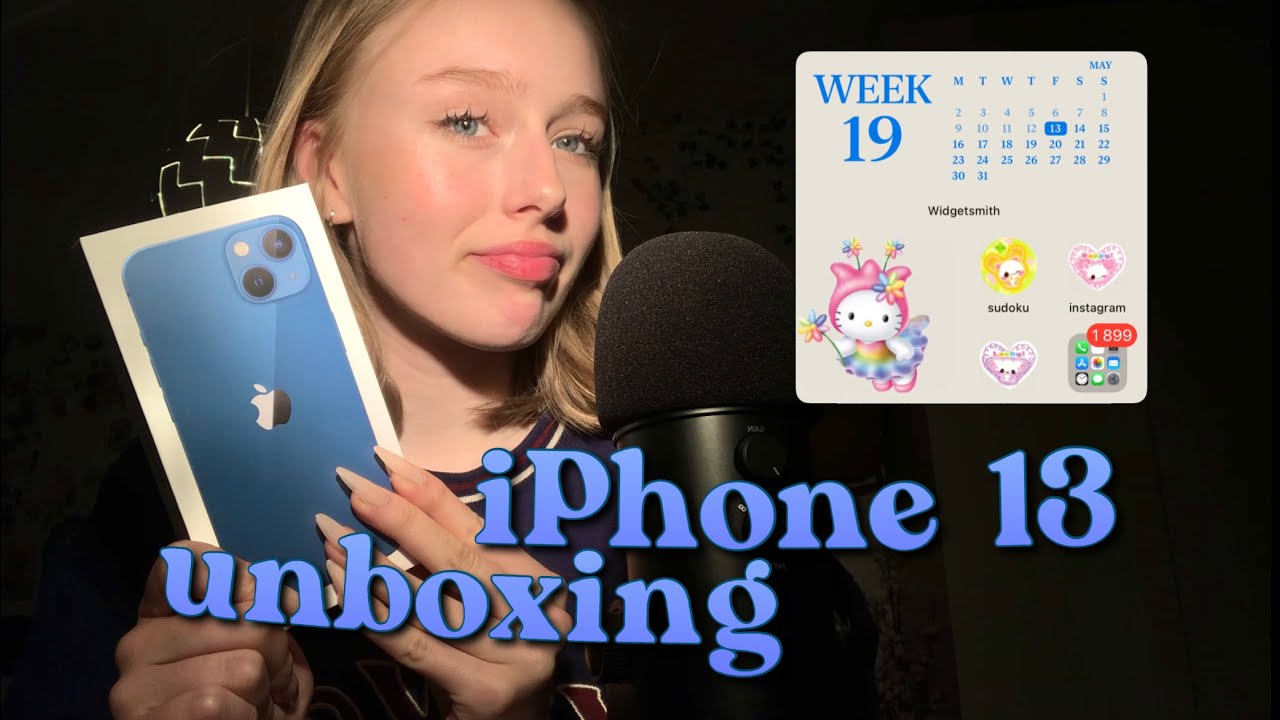 ASMR iPhone 13 unboxing | phone tapping, iPhone box - what’s on my iPhone 13? 📱