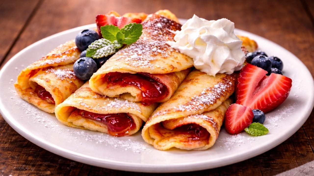 THESE PANCAKES ARE INCREDIBLY FLUFFY 🥞 The Best Pancakes with Jam