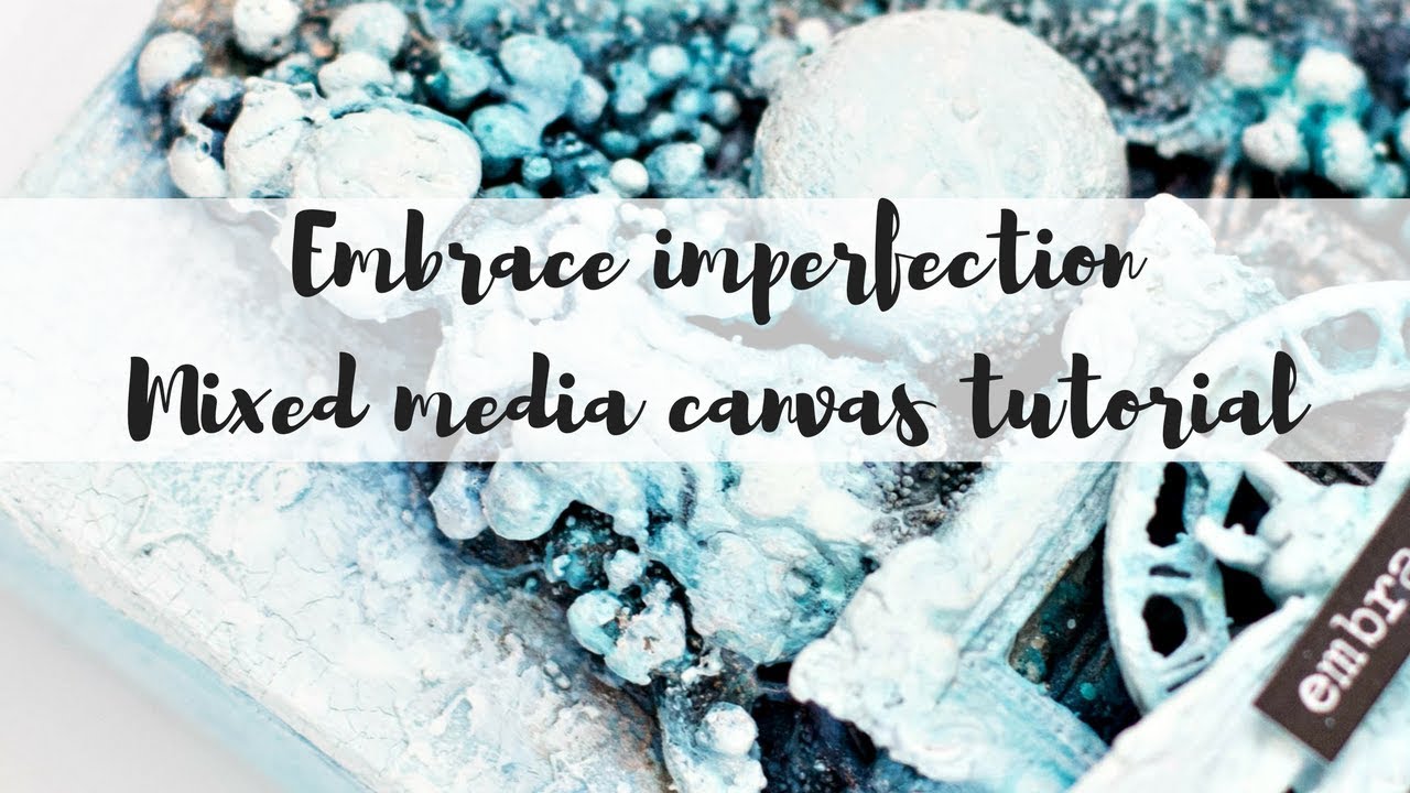 Dragonfly mixed media canvas - Process video - Embrace imperfection