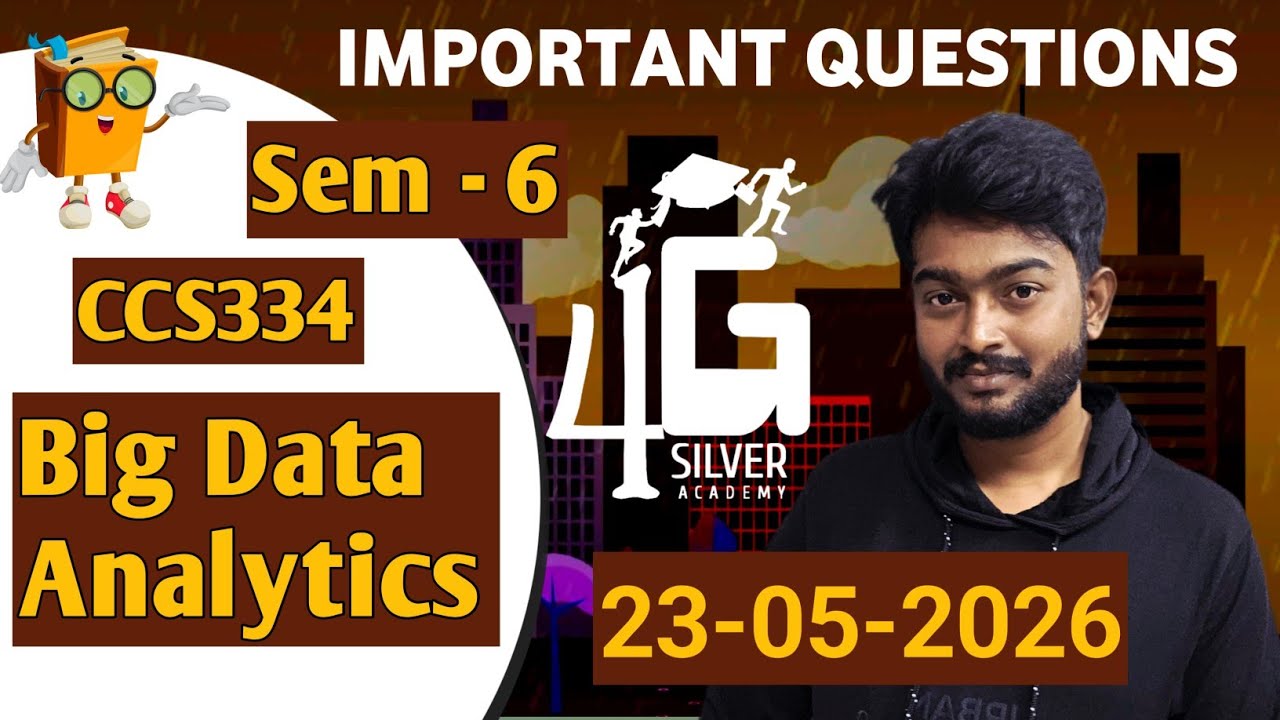 Big Data Analytics CCS334 Important Questions 23/05/2026 