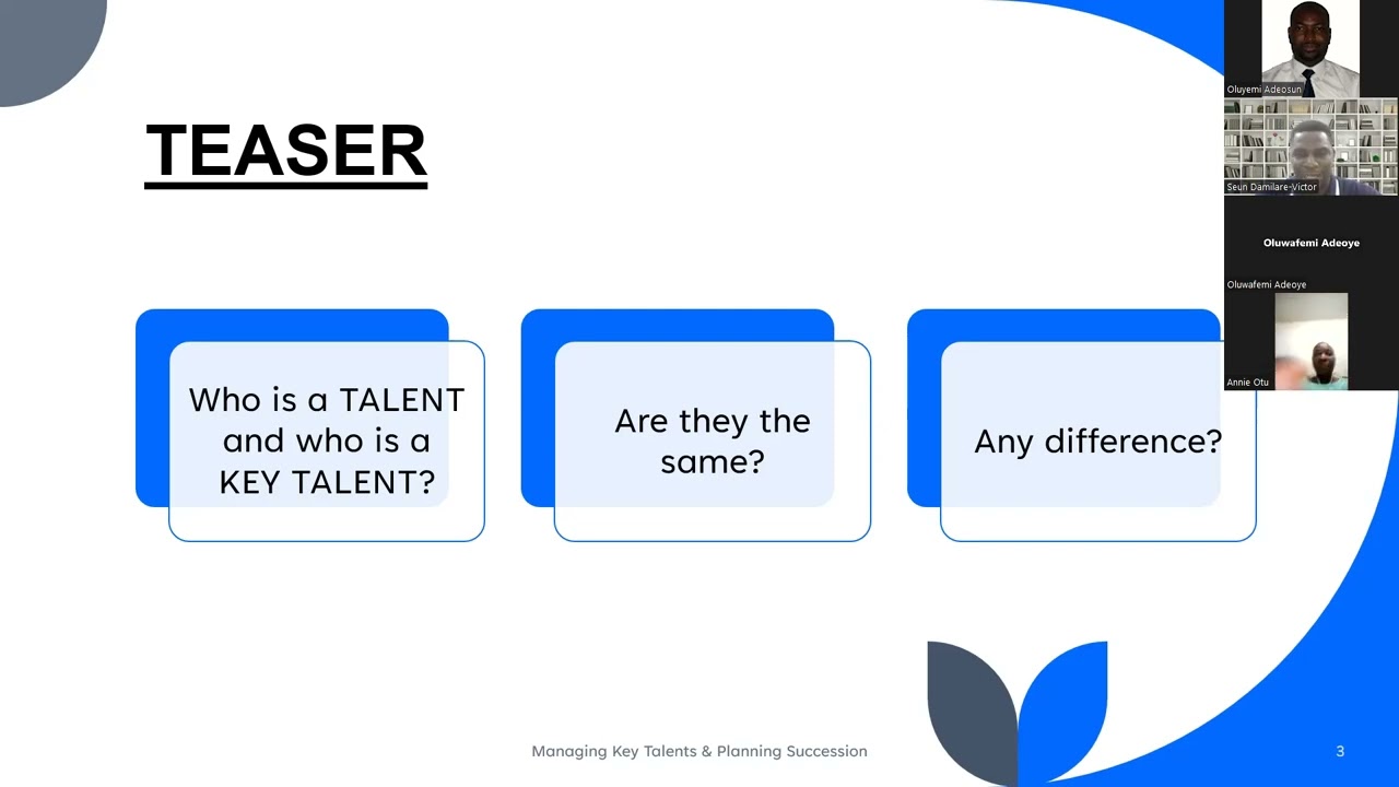 Managing Key Talents and Succession Planning