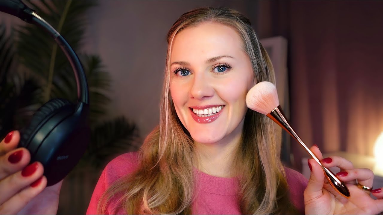 ASMR Makeup & Headphone Sound Journey ✨ Whispering, Atmospheric, Comforting