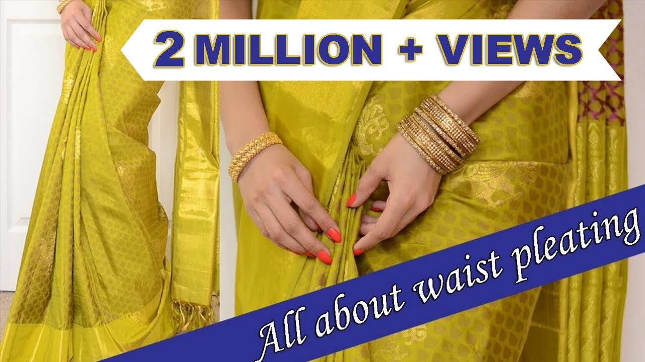 Easy Waist Pleats for Saree | Step-by-Step Saree Pleating Tutorial