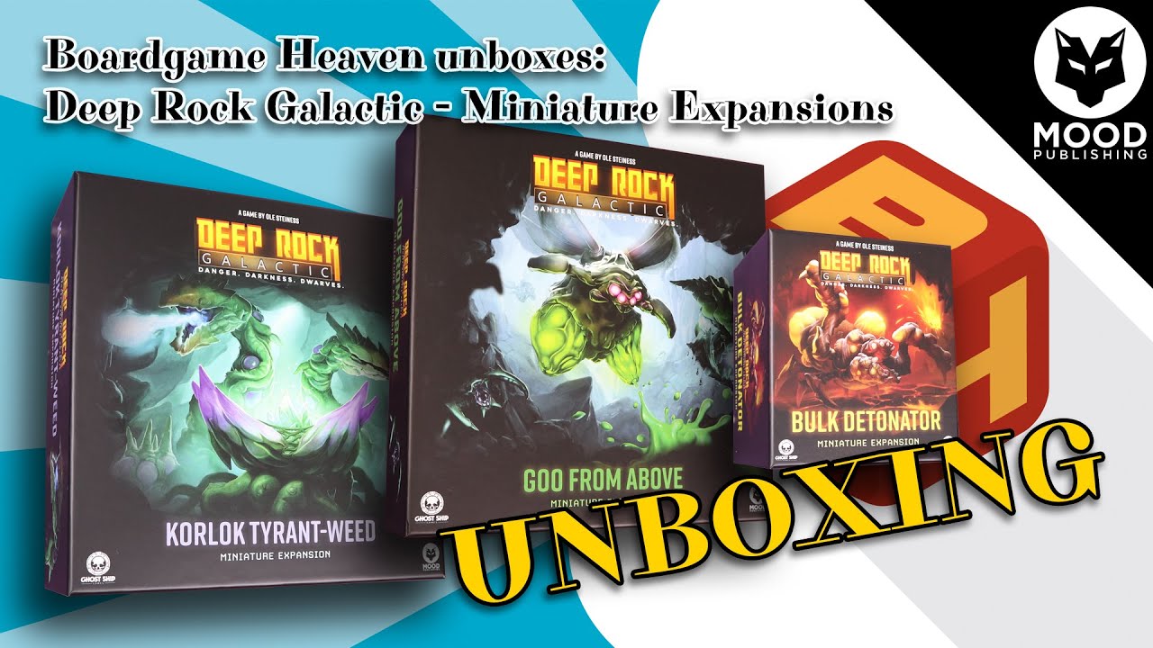 Настольная игра Heaven Unboxing 215: Deep Rock Galactic: Миниатюрные расширения (Mood Publishing)