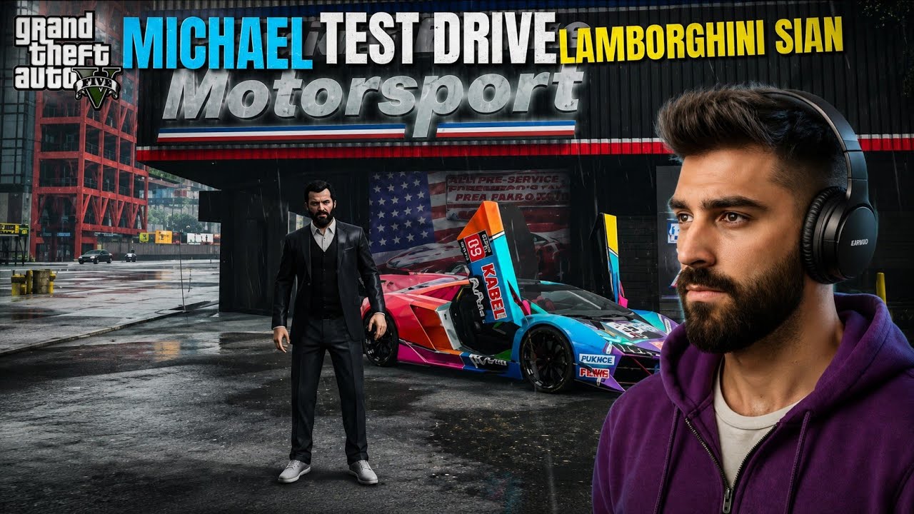 |MICHAEL COME TO TEST DRIVE|LAMBOGHRINI SIAN|GTA5|GAMEPLAY|