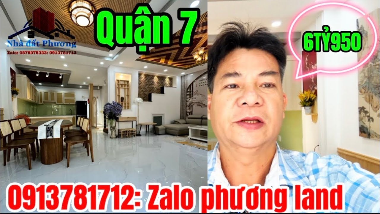 Bán Nhà Hẻm Huỳnh Tấn Quận 7. Ngay Phú Mỹ Hưng ĐT:7,2X12M Giá 6TỶ950.TL.0913781712: zalo phương 
