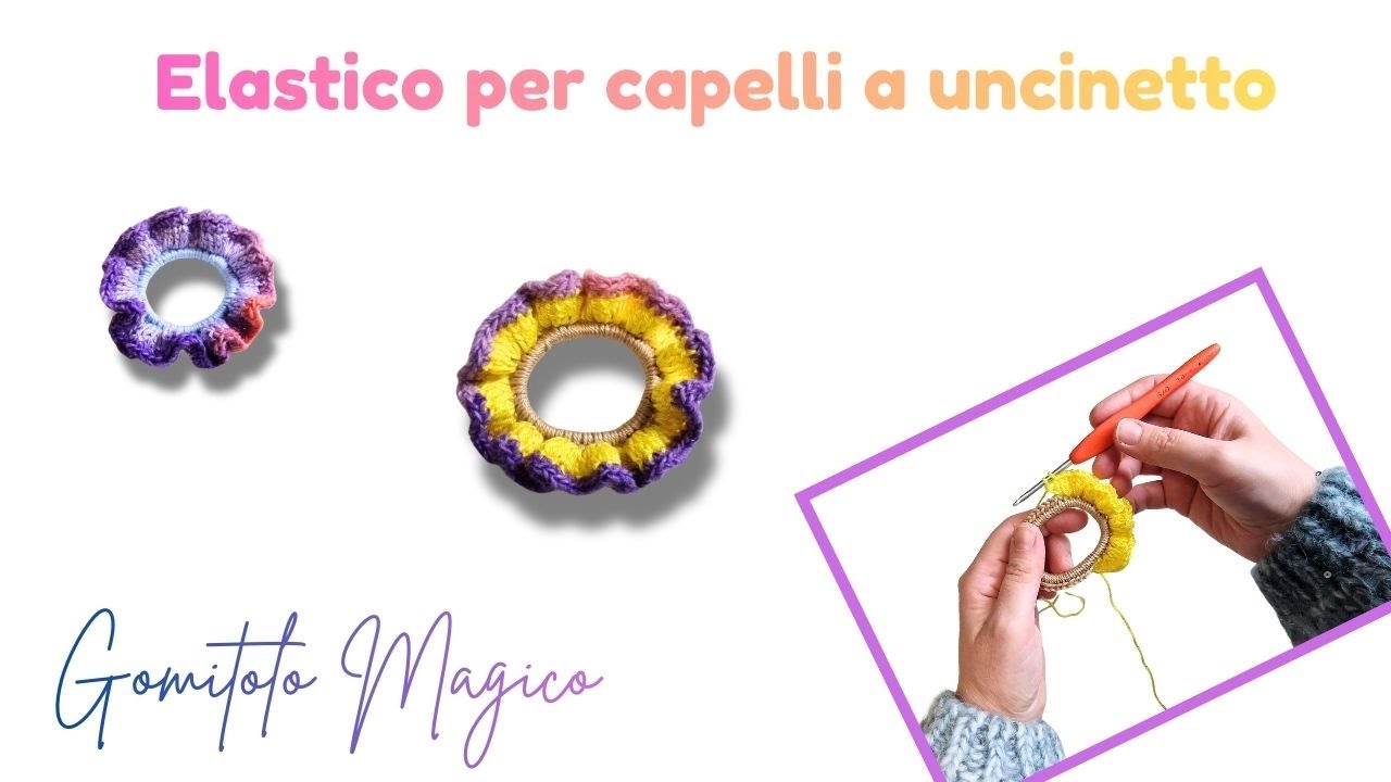Idea regalo a uncinetto lo fai in 10 minuti (Scrunchie) lo amerai 😍 #crochet #uncinetto
