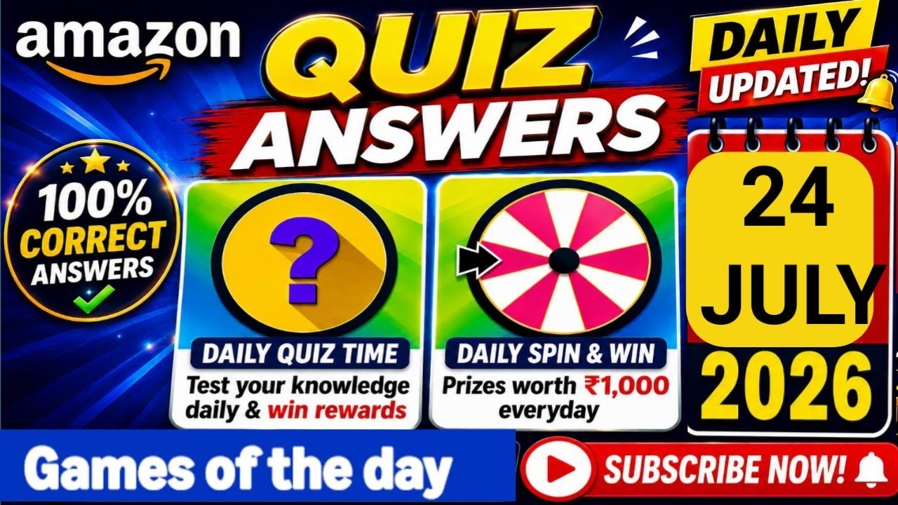 Amazon Quiz Answers Today | July 24, 2026 | All Correct Answers ✅