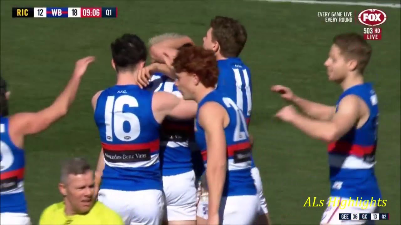 First Goal | Brad Lynch | 2018 Round 23 | AFL Western Bulldogs