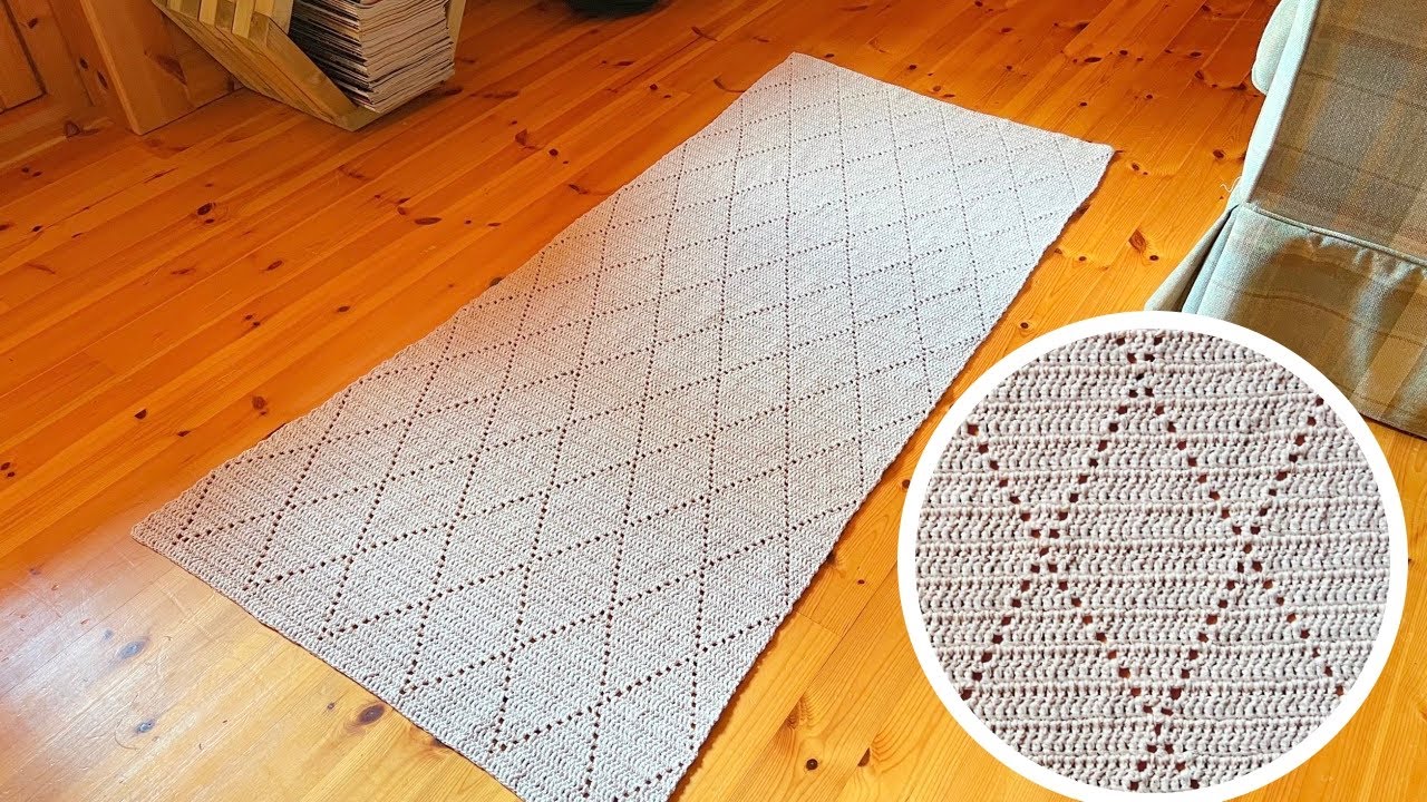 Elegant H&auml;keln lernen - Diamantmuster L&auml;ufer f&uuml;r Anf&auml;nger - Woolpedia