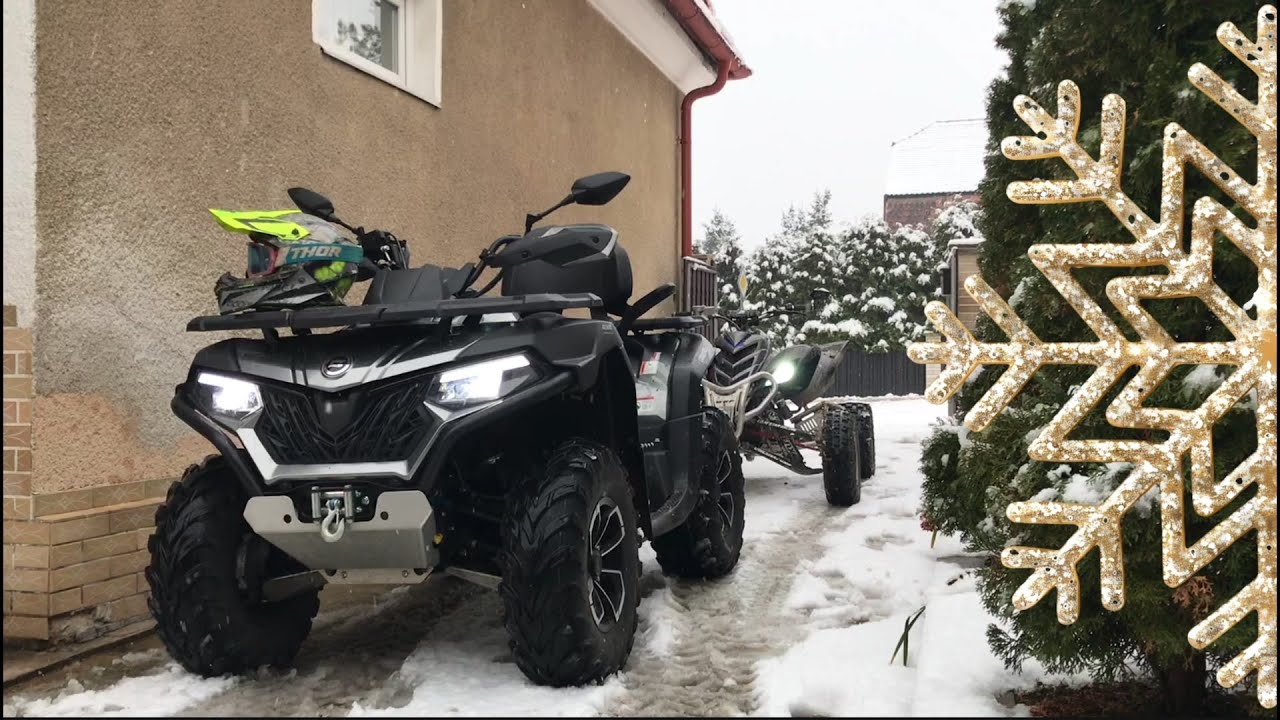 Raptor a Gladiator ve sněhu! Projížďka s přítelkyní!  Konečně sníh!