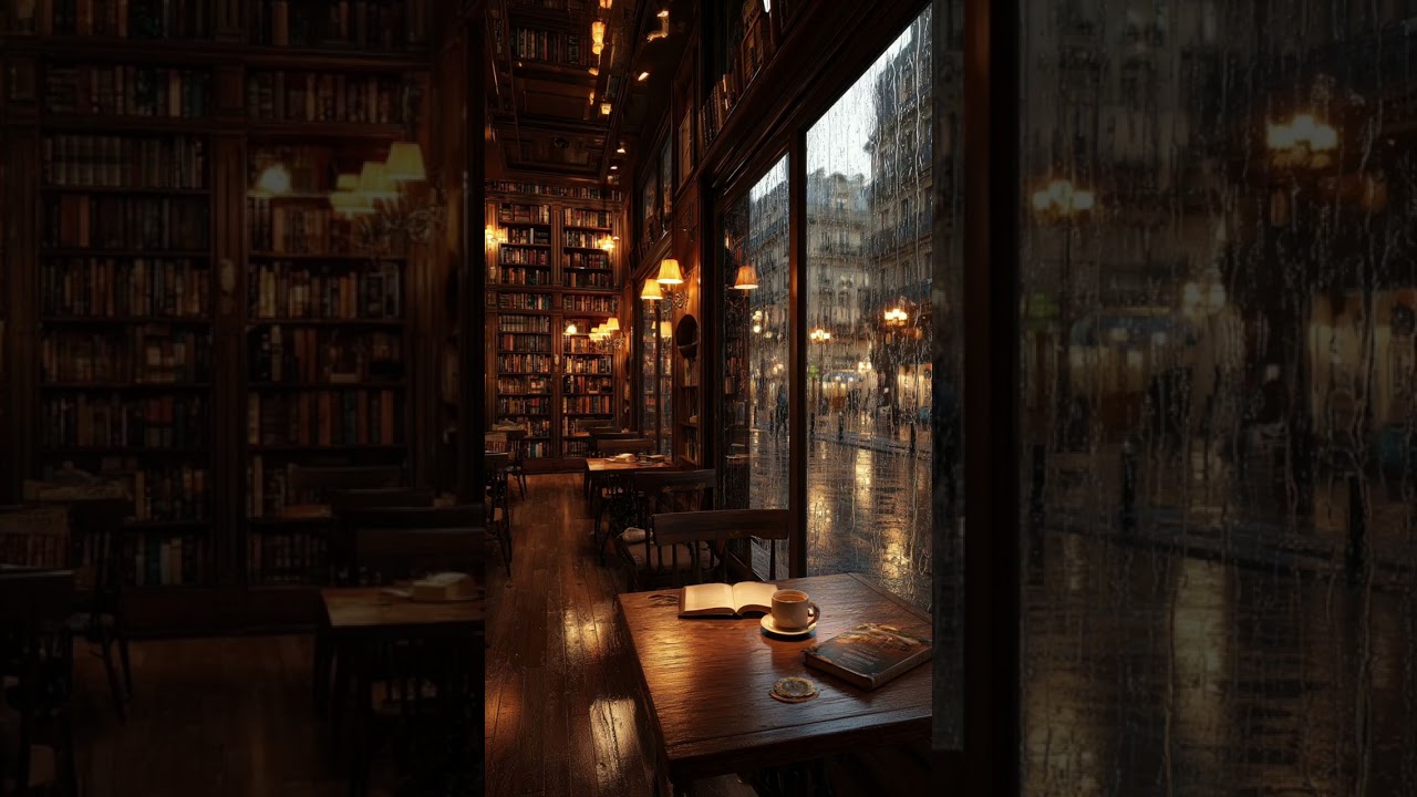 🌧 Rainy Library Sounds for Studying | Deep Focus Ambience (No Music)