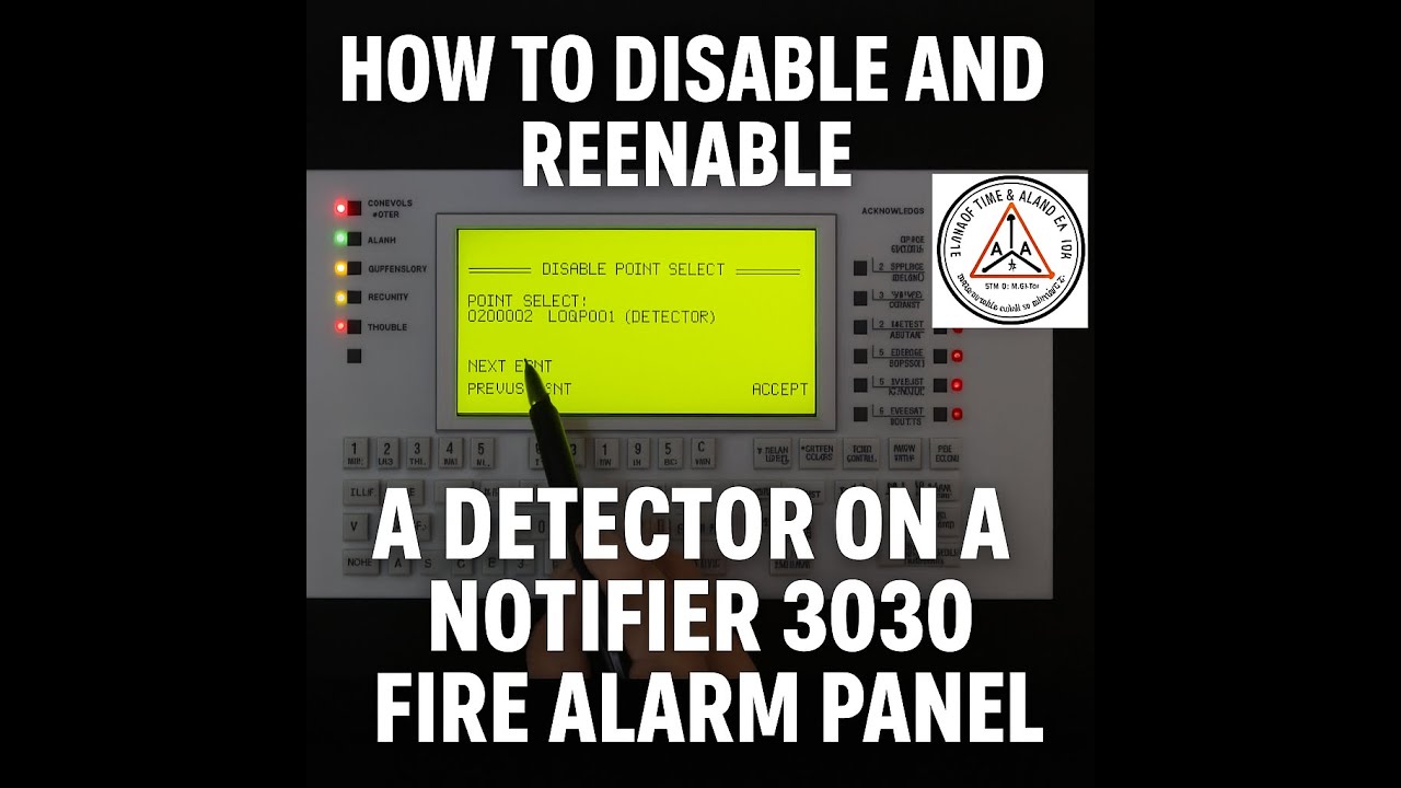 Как отключить детектор на пожарной сигнализации Notifier 3030