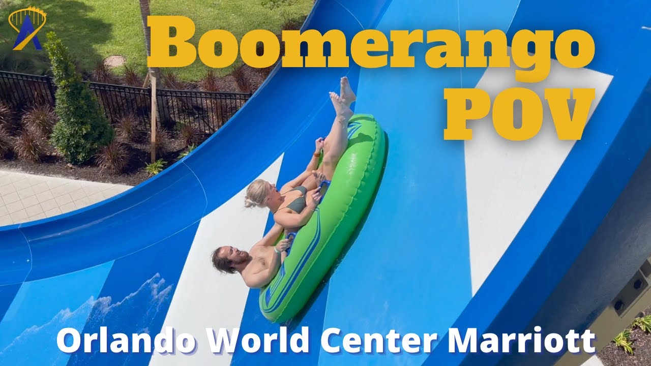 Boomerango Blue Slide POV at Orlando World Center Marriott