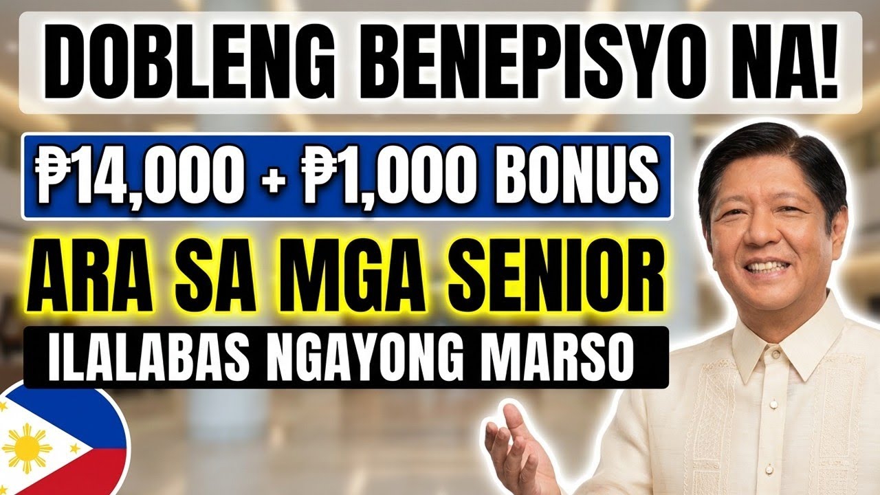 DOBLE ANG BENEPISYO para sa mga Senior Citizen! ₱14,000 Bonus + ₱1,000 Universal Pension, ilalabas n