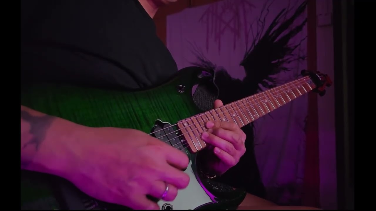 NGD Music Man JP15 Green Tiger Eye Flamed Maple