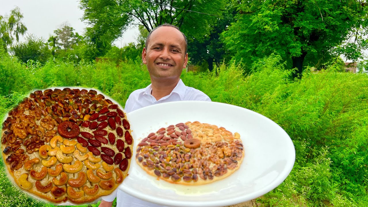 Shahi Sheermal Recipe | Dry Fruit Pizza | Sheermal Without Tandoor | Village Food Secrets | Mubashir