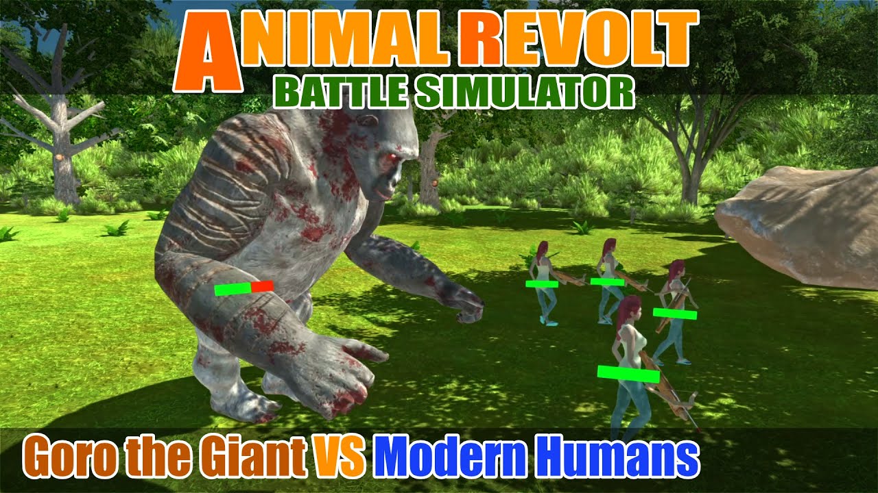 Goro the Giant vs Modern Humans - Animal Revolt Battle Simulator