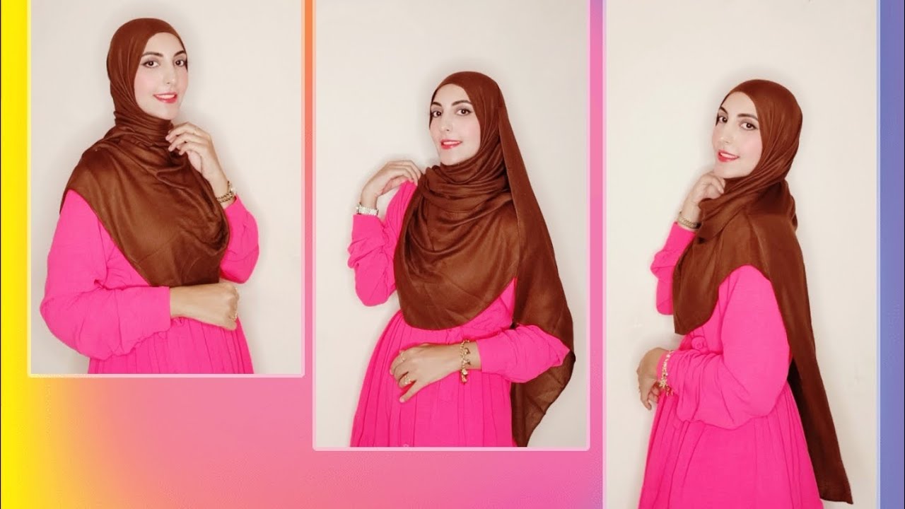 طريقة لفة الخمار بالطرحة العادية سهلة وسريعة 😍☺️