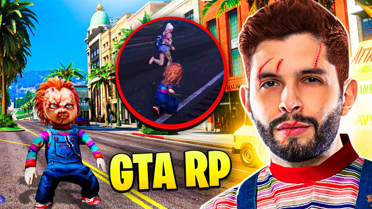 VIREI O BONECO CHUCKY E ASSUSTEI GERAL NO GTA RP!!