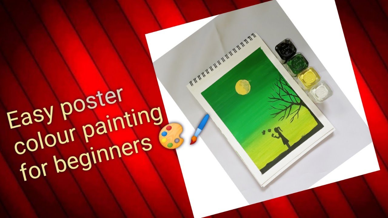 easy  poster colour painting tutorial for beginners | step by step | #artwork |#artisticcreation