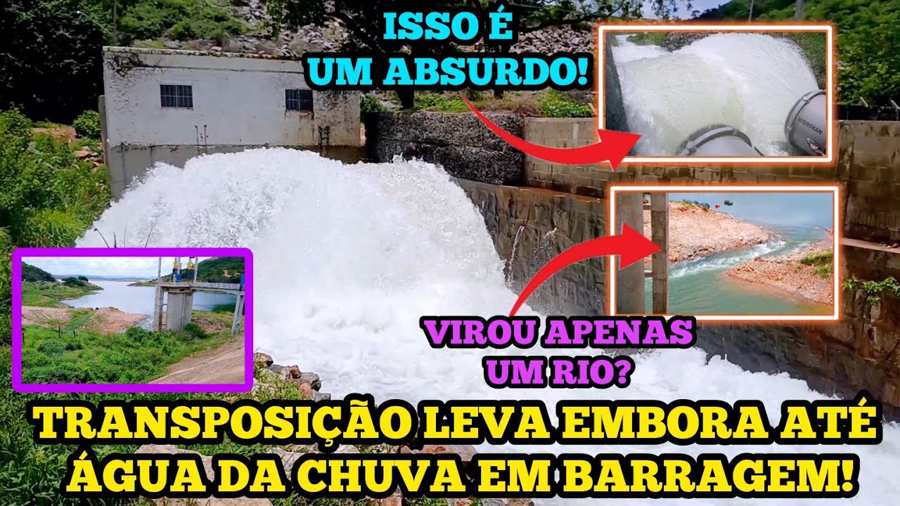ÁGUAS DA TRANSPOSIÇÃO E DAS CHUVAS SENDO LIBERADA E BARRAGEM ENG. ÁVIDOS!