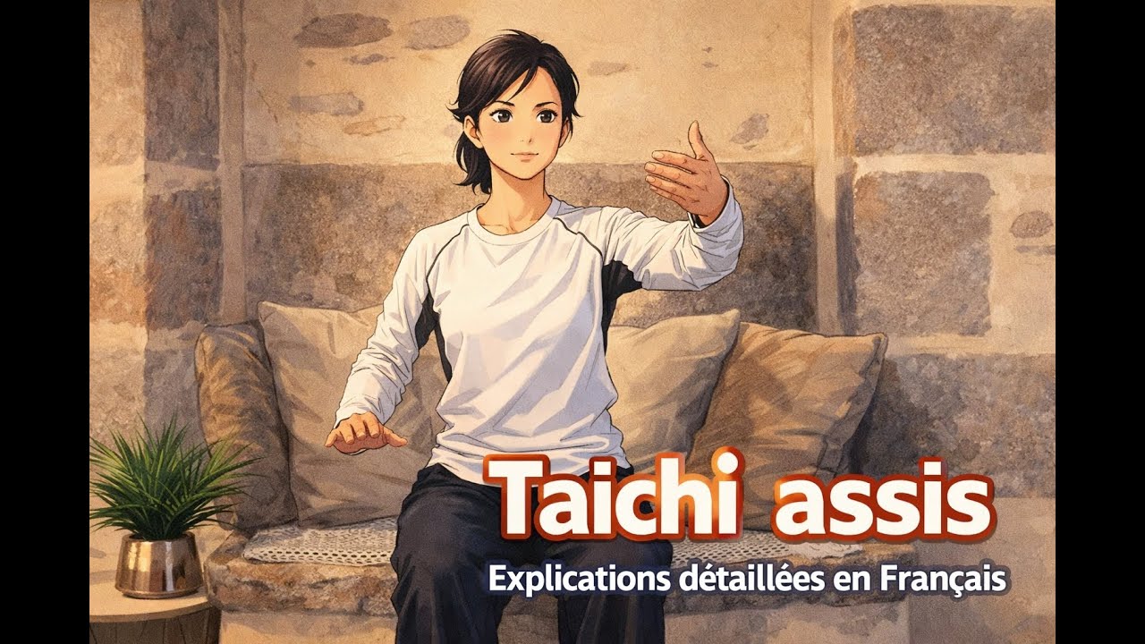 Taichi assis forme des 24 mouvements