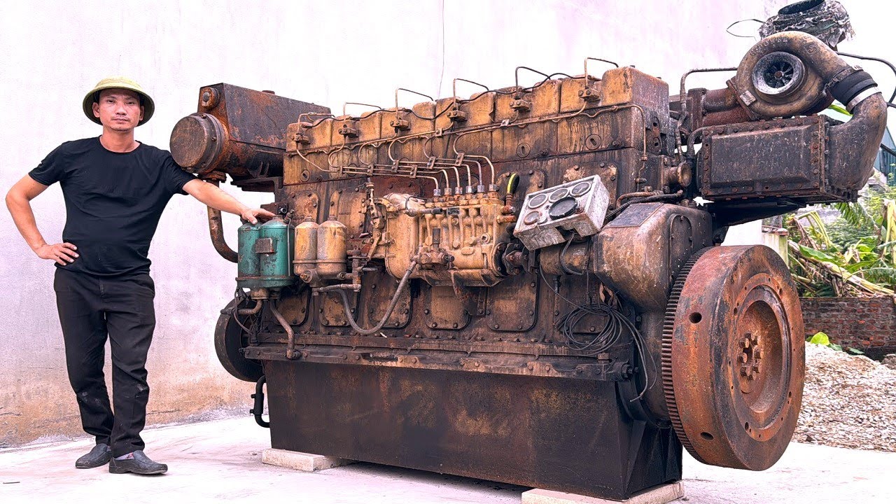 💡 Genius Boy Restores Old Broken X6170ZC620 -5 Engine // Complete WEICHAI Engine Restoration Skills